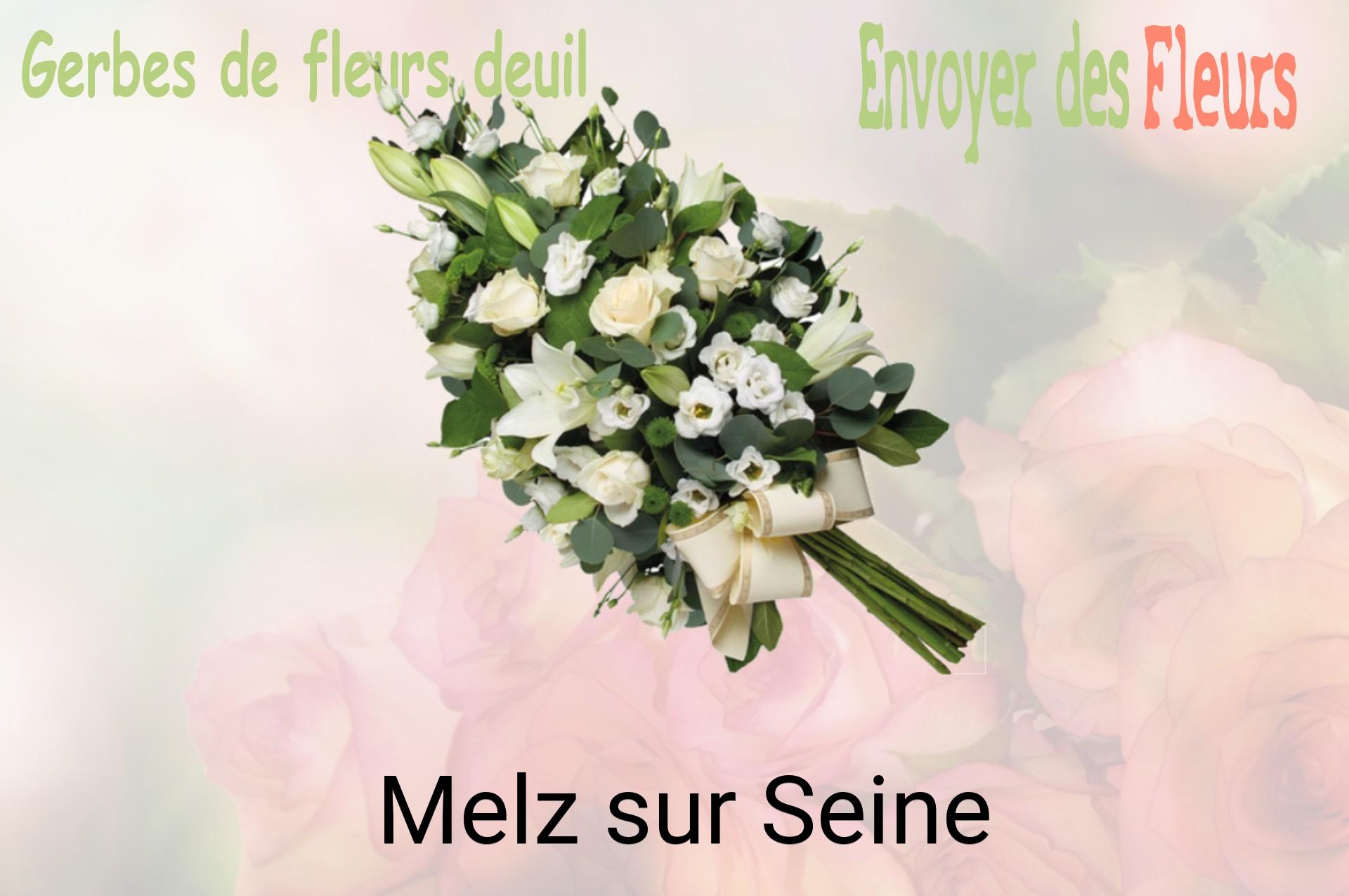 Gerbe de fleurs de deuil livrée à Melz-sur-Seine